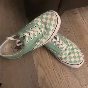Vans teal Checkerboard Eras
